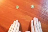 Simple children's tricks with coins
